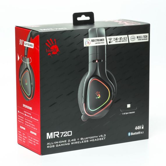 Навушники ігрові Bloody MR720 (Black), RGB, колір чорний | Зображення 6