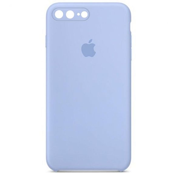 Чехол Silicone Case Square Full Camera Protective (AA) для Apple iPhone 7 plus / 8 plus (5.5") Голубой / Lilac