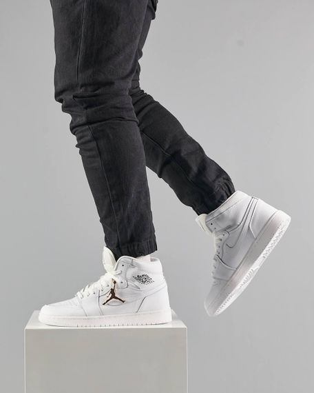 Чоловічі кросівки N-ike Air Jordan 1 High All White 41 - 26 | Зображення 9