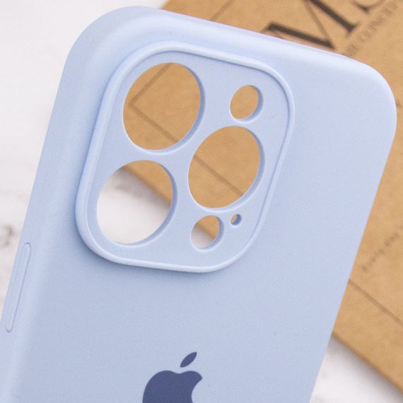 Чехол Silicone Case Full Camera Protective (AA) для Apple iPhone 13 Pro (6.1") Голубой / Lilac Blue | Зображення 5