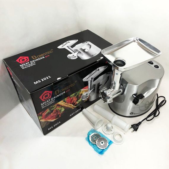 Электромясорубка DOMOTEC MS-2021S, Мощная мясорубка, Мясорубка с OR-916 металлическим редуктором | Зображення 9