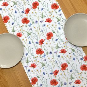 Доріжка на стіл Маки та волошки 150x40 см (DR__22U015)