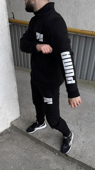 Чоловічий спортивний костюм Puma чорний | Зображення 4
