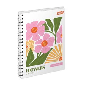 Зошит для записів А5 YES Flowers 152292 80 аркушів