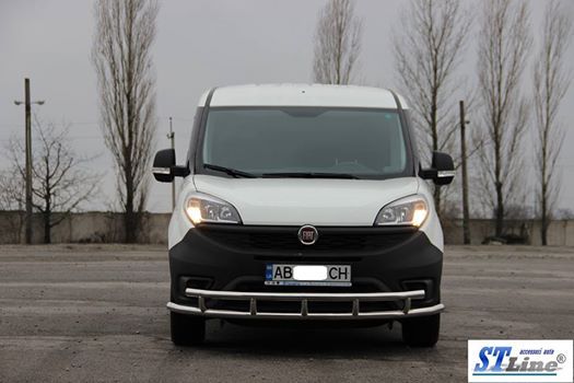 Передняя защита ST016-3 (нерж.) 51/51 мм для Fiat Doblo III 2010-2022 гг | Зображення 2