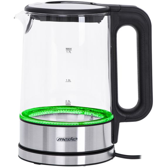 Електрочайник Mesko MS 1301 black 1850-2200Вт/ 1.7л/ скло/ встановлення температури | Зображення 3