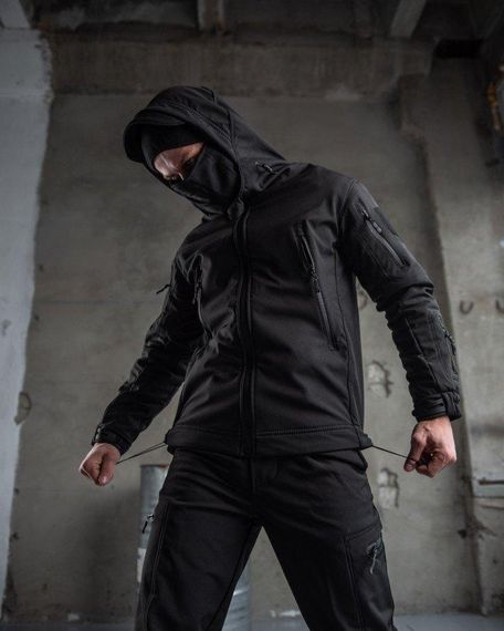 Тактический костюм SoftShell Police black ВТ7623 | Зображення 3