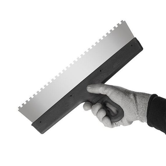 Шпатель з нержавійної сталі 350 мм, зубці 6*6 мм INTERTOOL KT-2356 | Зображення 2