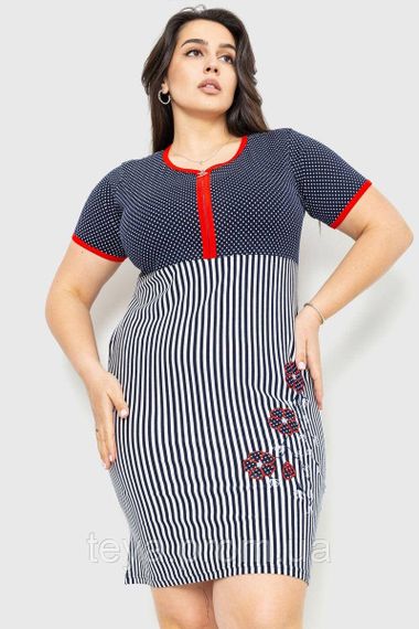 Плаття повсякденне колір синьо-білий розмір 5XL FA_007123