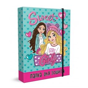 Папка для зошитів на гумці Sweet girly Рюкзачок ПЗ-1 Різнокольоровий shop (2000999629587)