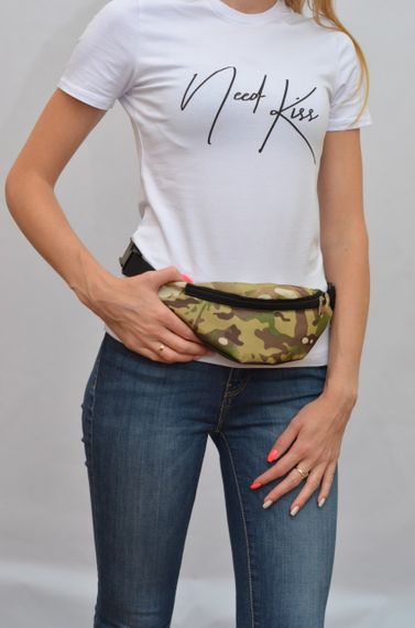 Сумка поясна бананка 4Profi Міні з принтом Камуфляж пісок з одним відділенням 20074 | Зображення 2