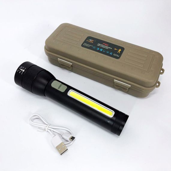 Тактичні ліхтарі COBA CB-C22-P90+COB, Довговічний світлодіодний ліхтар, Ліхтар HI-991 ручний потужний