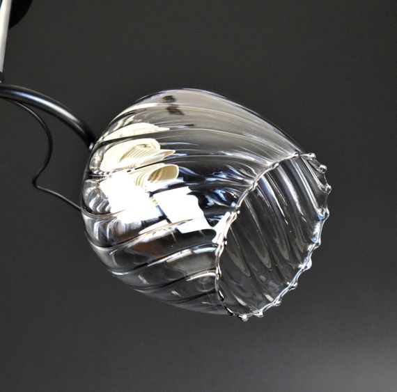 Люстра стельова на 2 лампочки 25825 Чорний 25х19х50 см. | Зображення 1