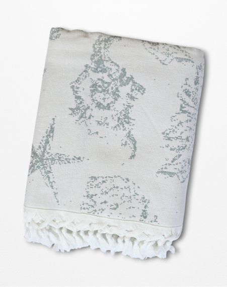 Рушник пляжний пештемаль Pupilla 90 х 170 см, Maldiv Gri