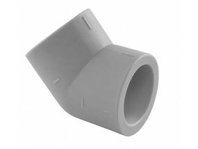 Кутник PPR 45° Ø75 сірий колір ASCO® 2/18шт