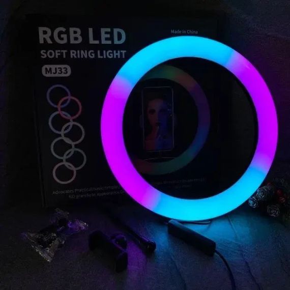 Лампа Led кільце MJ33 RGB | Зображення 2