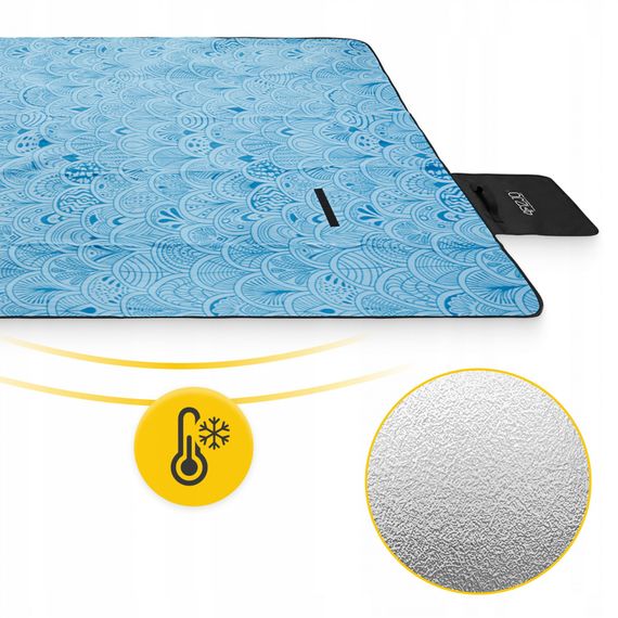 Килимок для пікніка та кемпінгу 4FIZJO 200 x 200 см складаний 4FJ0624 (P-5905973400947) | Зображення 1