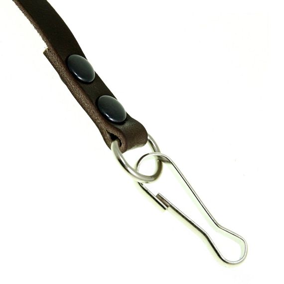 Шнур (тренчик) страховочный (кожа, чёрный) MAS | Зображення 1