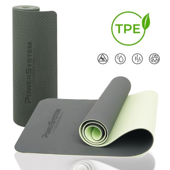 Килимок для йоги та фітнесу Power System PS-4060 TPEYoga Mat Premium Green (183х61х0.6)