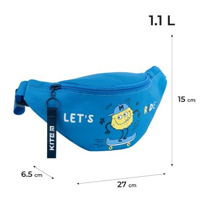 Сумка-бананка Kite Let&apos;s Ride Синяя (K24-2577-2) | Зображення 1