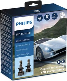 Комплект автоламп Philips LED H4 11342U91 12/24V Ultinon Pro9100 +350% X2