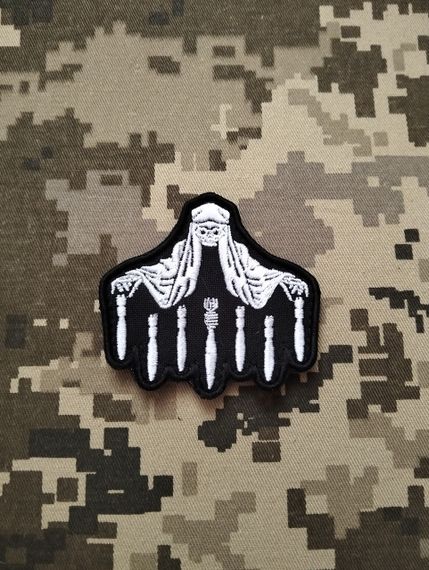 Шеврон Смерть / білий