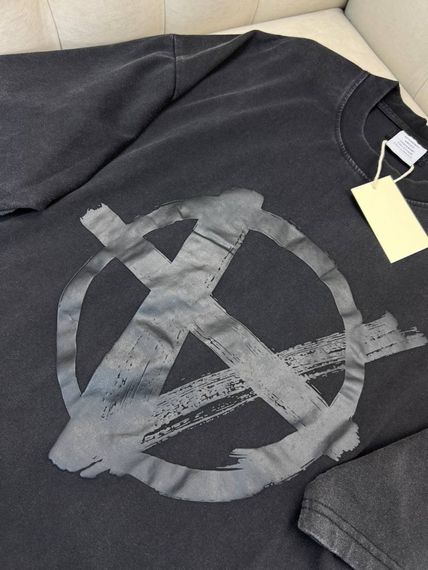 Футболка Vetements Graphitic print чоловіча темно-сіра бавовна оверсайз f721 | Зображення 7