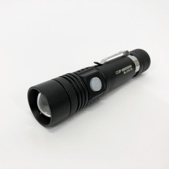 Тактический фонарь Bailong BL-518-T6 3 режима работы zoom з/у microUSB кейс, карманный мини фонарь | Зображення 8