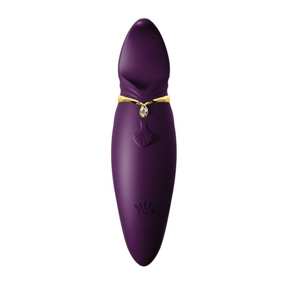 Вібратор 2в1 з язичком Zalo — Hero Twilight Purple, кристал Swarovski Sex Aura | Зображення 3