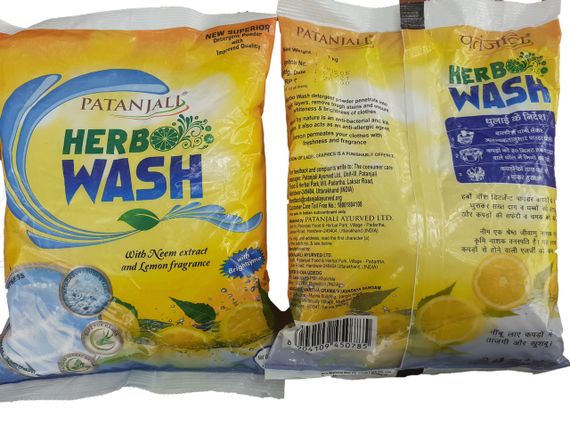 Пральний гіпоалергенний порошок Herb wash c Німом і Лимоном Патанджалі 1 кг, | Зображення 1