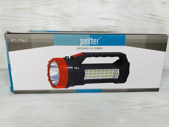 Світлодіодний ручний ліхтар прожектор акумуляторний, потужний ліхтарик ручний | Зображення 1