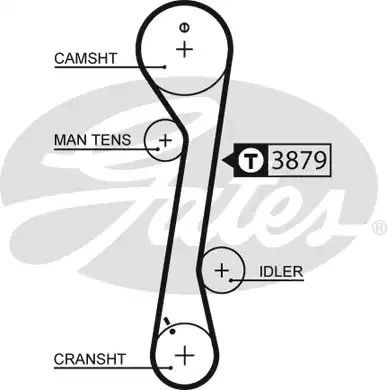 Ремінь ГРМ Tucson 2.0, Gates (5457XS) (24312-23201) | Зображення 1