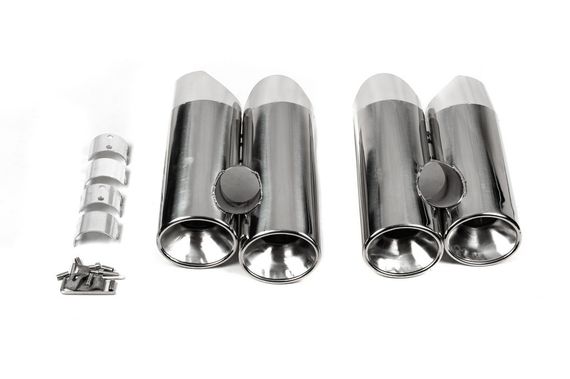 Насадки на глушитель V2 (2 шт) для Mercedes S-сlass W220 | Зображення 4