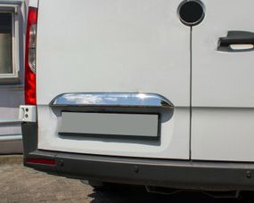 Хром планка над номером (нерж) OmsaLine - Італійська нержавійка для Mercedes Sprinter 2018-2024 рр