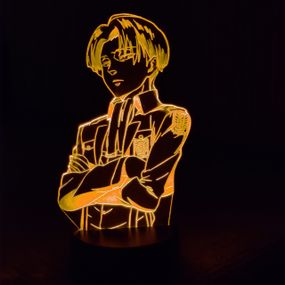 Акриловый светильник-ночник Леви Акерман (Levi Ackerman) желтый tty-n000359