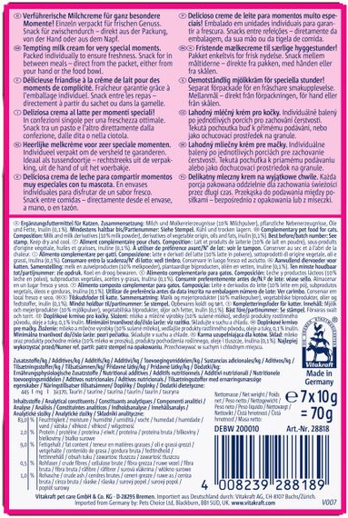 Ласощі для котів із вершками Vitakraft Liquid Snack Milk, 7 шт х 10 гр | Зображення 1