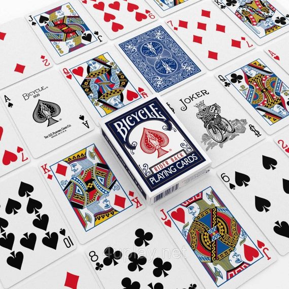 Игральные карты Bicycle Rider Back Playing Cards Синие | Зображення 3