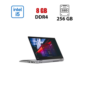Ультрабук-трансформер Lenovo Thinkpad L13 Yoga Gen 2/13.3" (1920x1200) IPS Touch / Intel Core i5-1135G7 (4 (8) ядра по 2.4 - 4.2 GHz) / 8 GB DDR4 / 256 GB SSD M.2 / Intel Iris Xe Graphics / WebCam / Стілус б/в