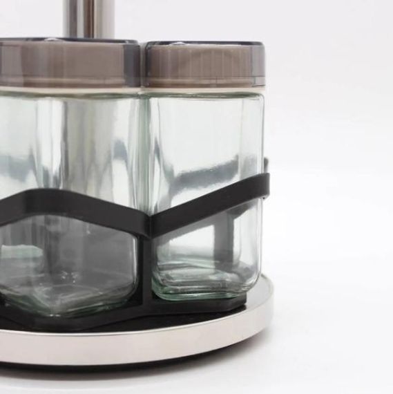 Органайзер для спецій з 6 банками GLASS-SILVER XPRO BSJ1507-1 (43304-BSJ1507-1_291) | Зображення 3