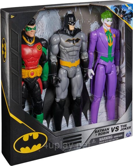 DC Comics Batman Team Up 3-Pack, The Joker, Robin Оригінал Подарунковий набір 30см фігур Бетмен, Джокер, Робін | Зображення 1