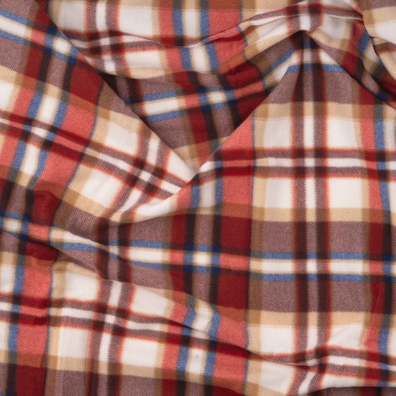 Плед Ardesto Fleece 130x160см, клітинка, біло-коричневий (ART0720PB) | Зображення 1