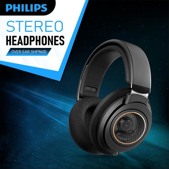 Навушники дротові Philips SHP9600 HiFi Over-ear Cable 3 м Black (SHP9600/00) | Зображення 2
