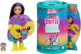 Кукла-сюрприз Barbie Cutie Reveal Chelsea Toucan Plush Челси в костюме, Тукан Барби Милашка проявляшка