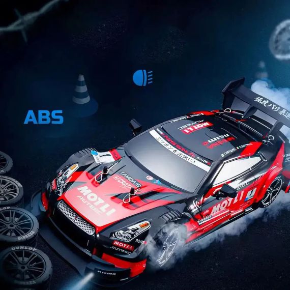Машинка на радіоуправлінні Nissan Motli 1:16, чорна-червона – дрифт-кар 4WD, до 30 км/год | Зображення 2