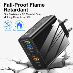 Зарядное устройство PD 65W, 3.0 USB, Type-C PD, блок зарядки для IPhone, IPad
