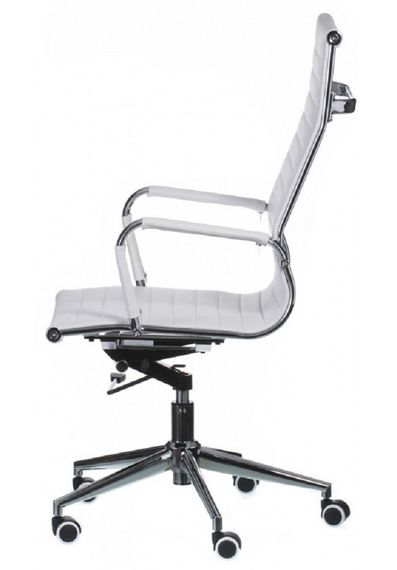 Супертонке комп'ютерне крісло Solano artleather white з механізмом Deep Tilt (DT) | Зображення 2