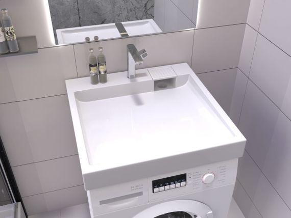 Умивальник на пральну машину акриловий Redokss San FOBOS 60х50см