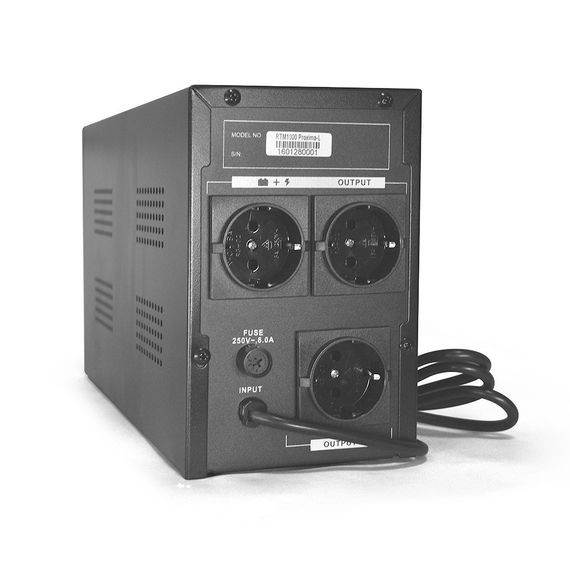 ДБЖ Ritar RTM1000 (600W) Proxima-L, LED, AVR, 3st, 3xSCHUKO socket, 2x12V7Ah, metal Case (350х120х190) Q2 | Зображення 1