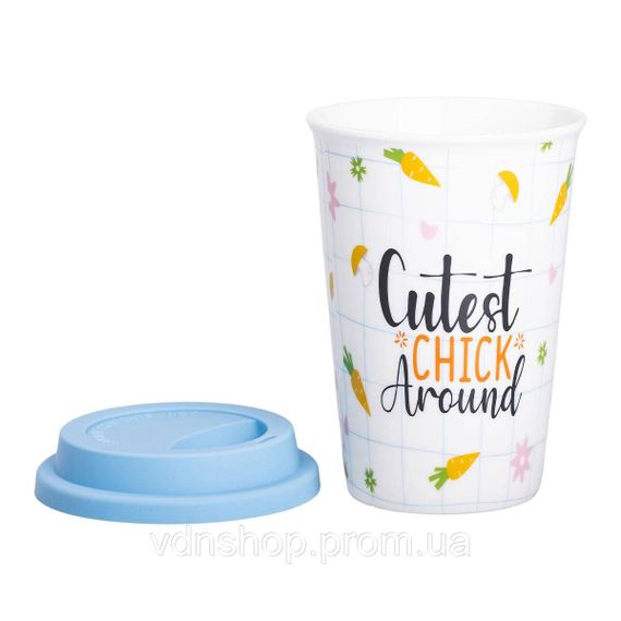 Порцелянаовий стакан із силіконовою кришкою та отвором для трубочки 420 мл RX-N240546CA | Зображення 2