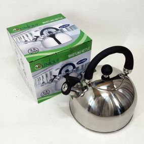 Металевий чайник Unique UN-5302 | Чайник для плити 2 літри | Чайник для VE-108 газ плити